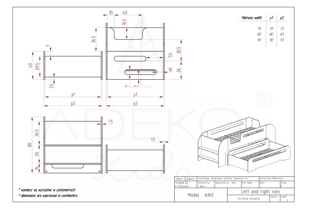 Single bed AIKO