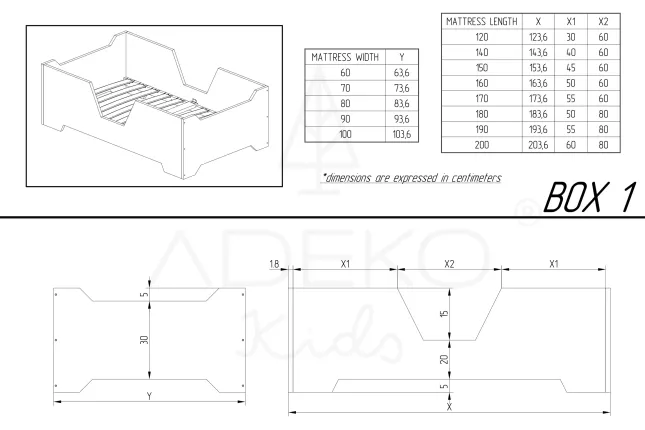 Single bed BOX 1