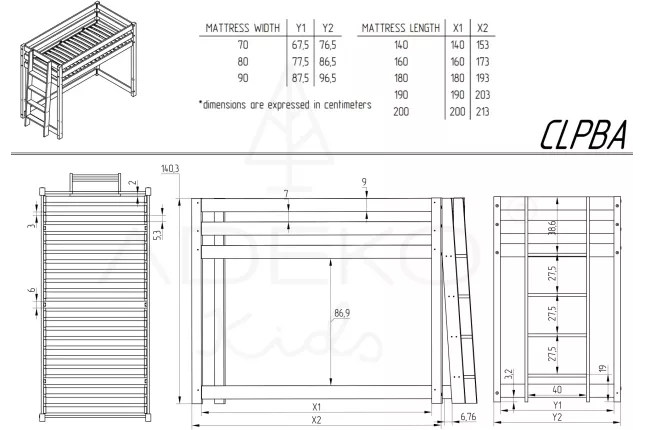 Bunk bed CLPBA