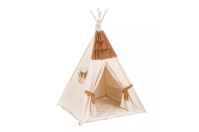 Teepee Tent + Floor Mat - Muslin